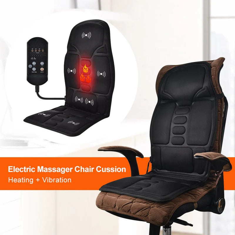 Deluxe Seat Massage Topper – Heat & Vibration Full Body Relief