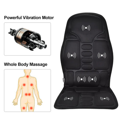 Deluxe Seat Massage Topper – Heat & Vibration Full Body Relief