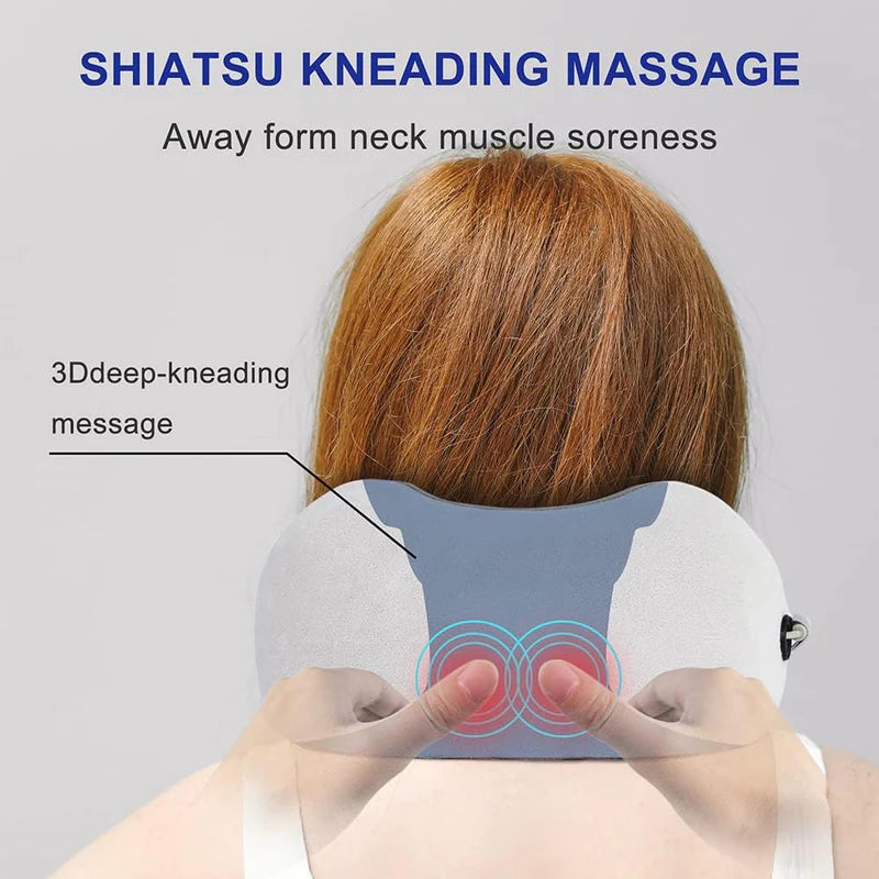 Velziroz Heated Massage Pillow – Deep Neck & Shoulder Relief