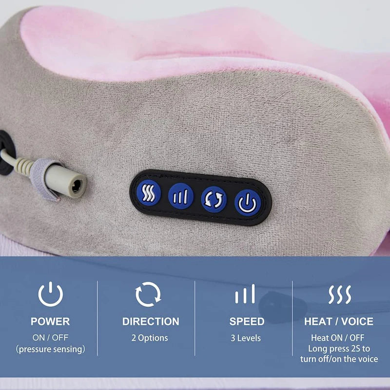 Velziroz Heated Massage Pillow – Deep Neck & Shoulder Relief